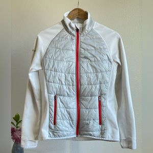 Marmot White, Mid-Layer jacket with insulation, full zip, women’s size medium